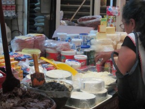 Cheese stall at the mercado, Chilpancingo, Mexico